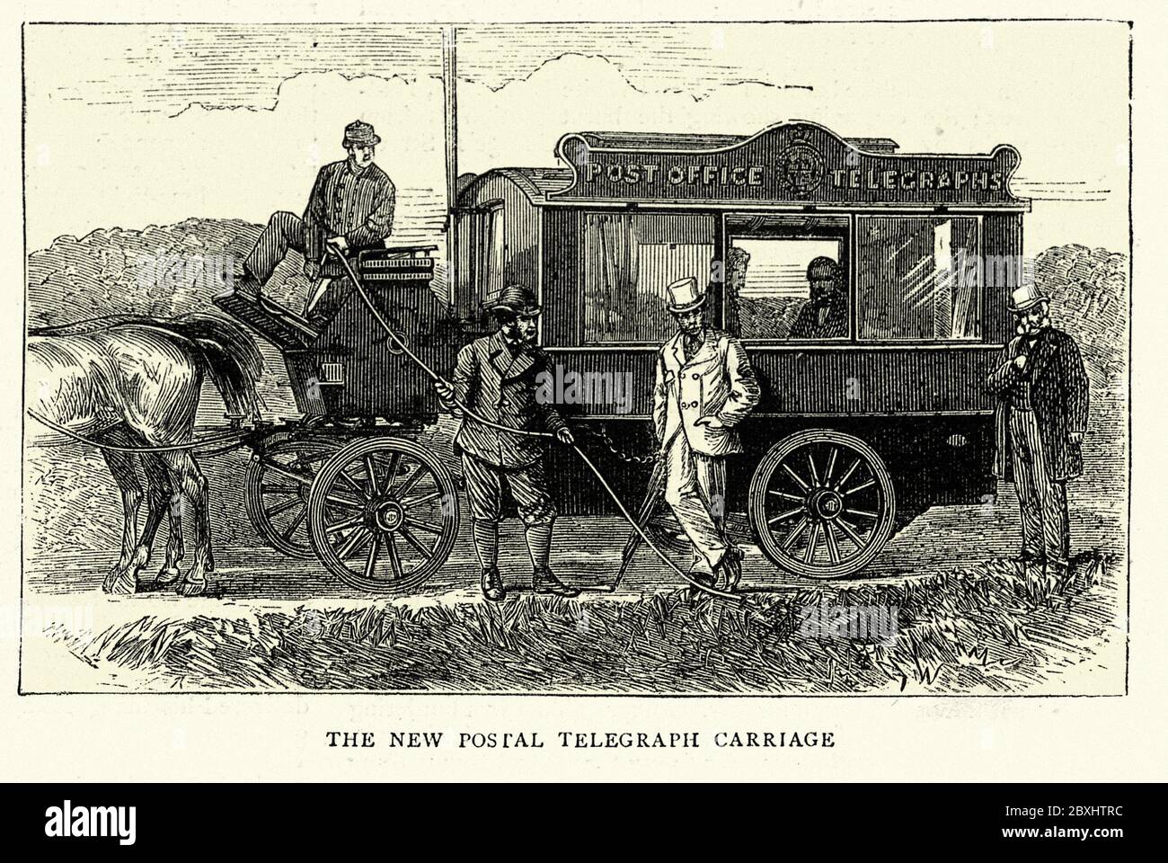 Victorian Post Office telegraph carriage, 1872, 19th Century Stock Photo