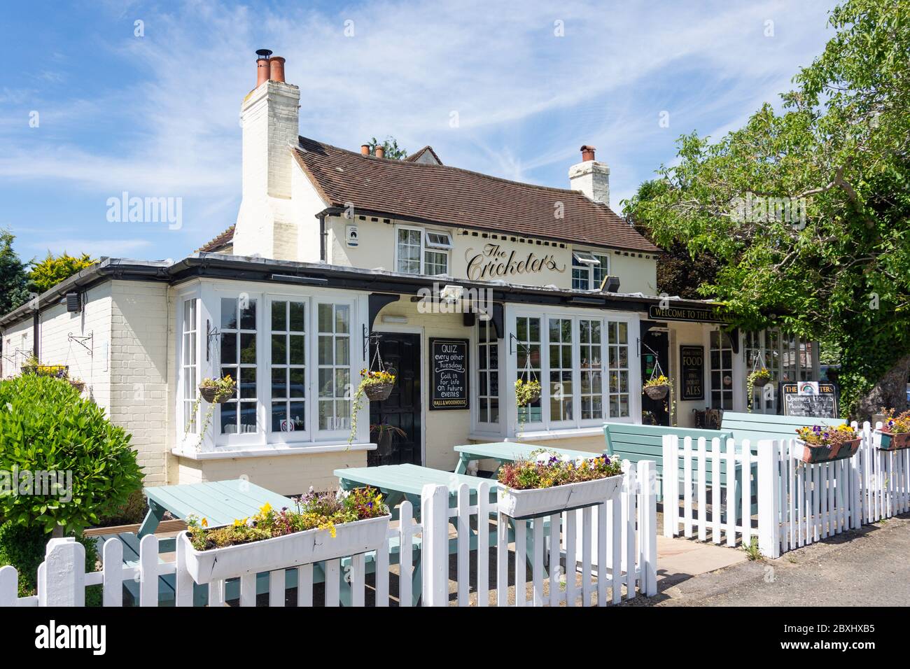 The Cricketer's Pub, Littlewick Green, Berkshire, England, United Kingdom Stock Photo