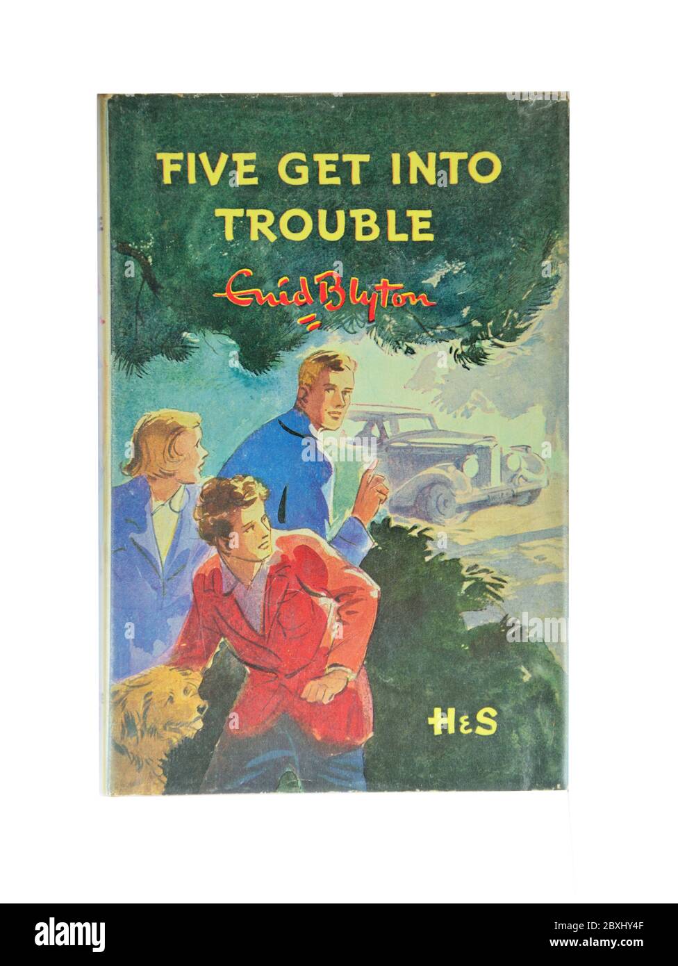 Enid Blyton's 'Five get into trouble' eighth Famous Five book, Ascot,  Berkshire, England, United Kingdom Stock Photo