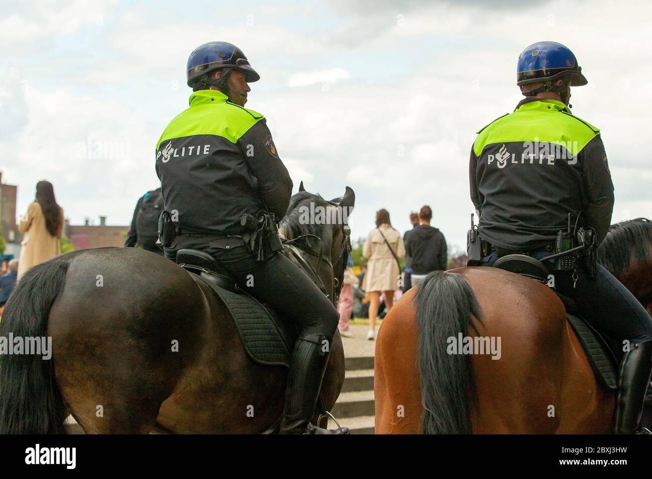 7 june 2020 Maastricht, Netherlands People gathering together for a protest against racism #blm #blacklivesmatters on June 7, 2020 in Maastricht, The Netherlands Stock Photo