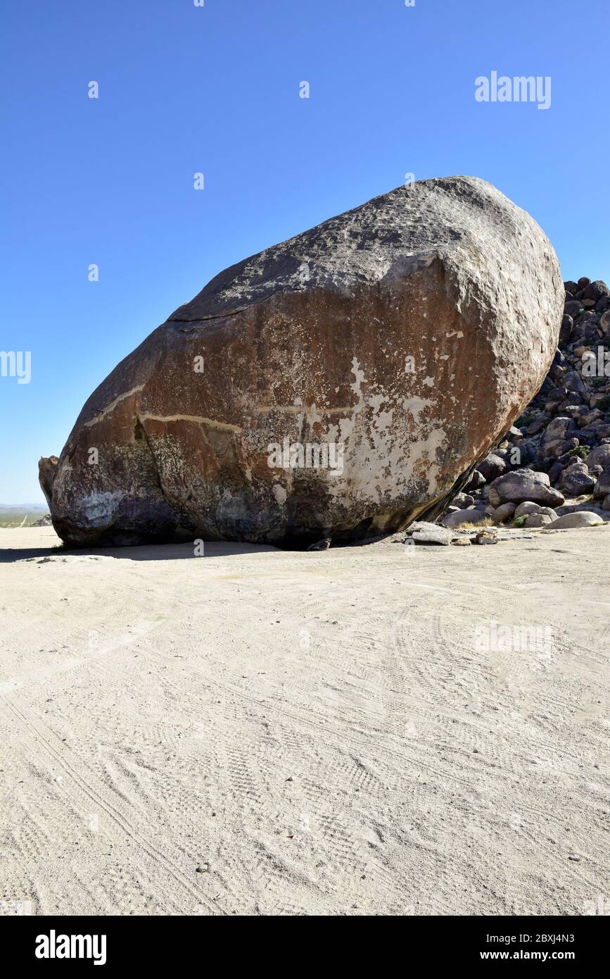 Giant Rock in the mojave desert Landers, California, Stock Photo