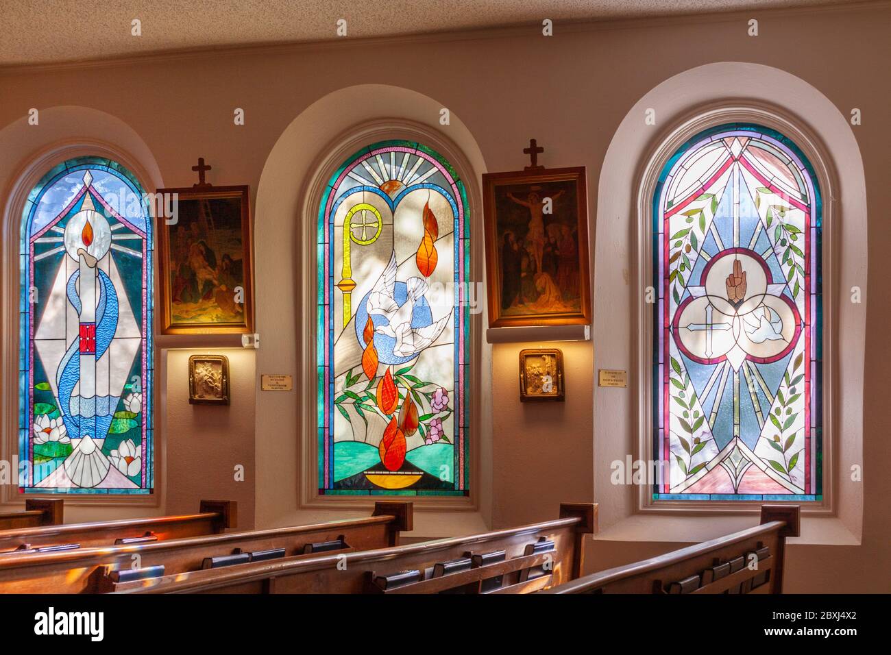 Interior of St. Elizabeth Catholic Church in Eureka Springs, Arkansas