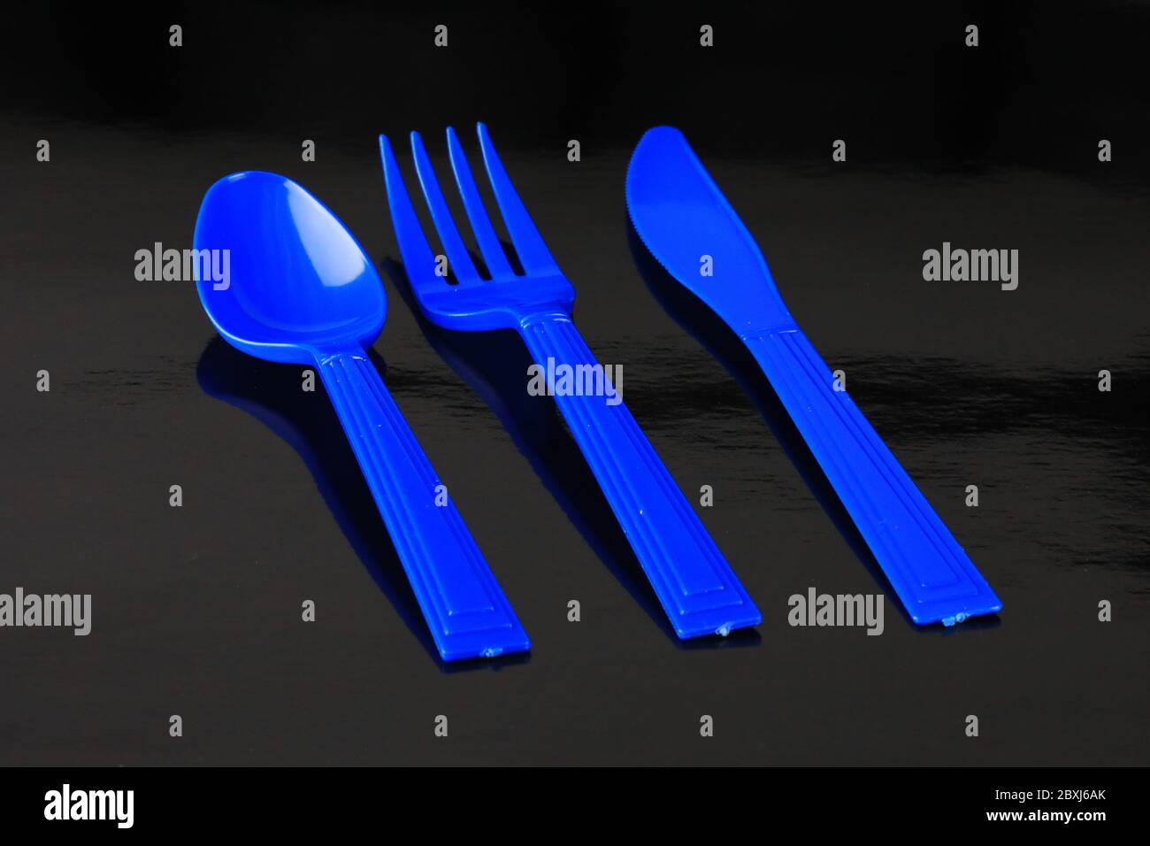 Plastic eating utensils for Carryout dining Stock Photo Alamy