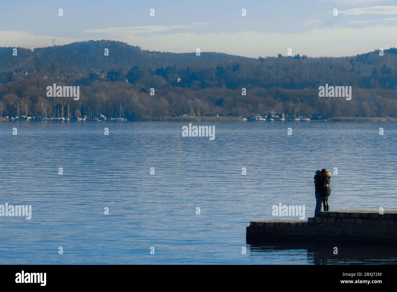 Couple embracing in mountains hi-res stock photography and images - Alamy