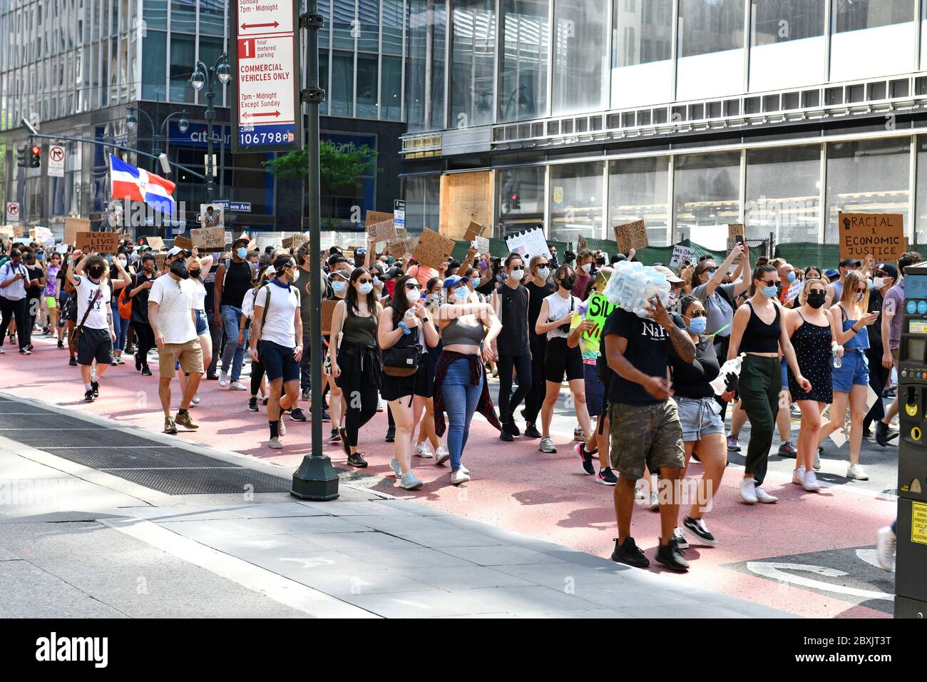 Black Lives Matter demonstrations in Manhattan New York City Stock Photo