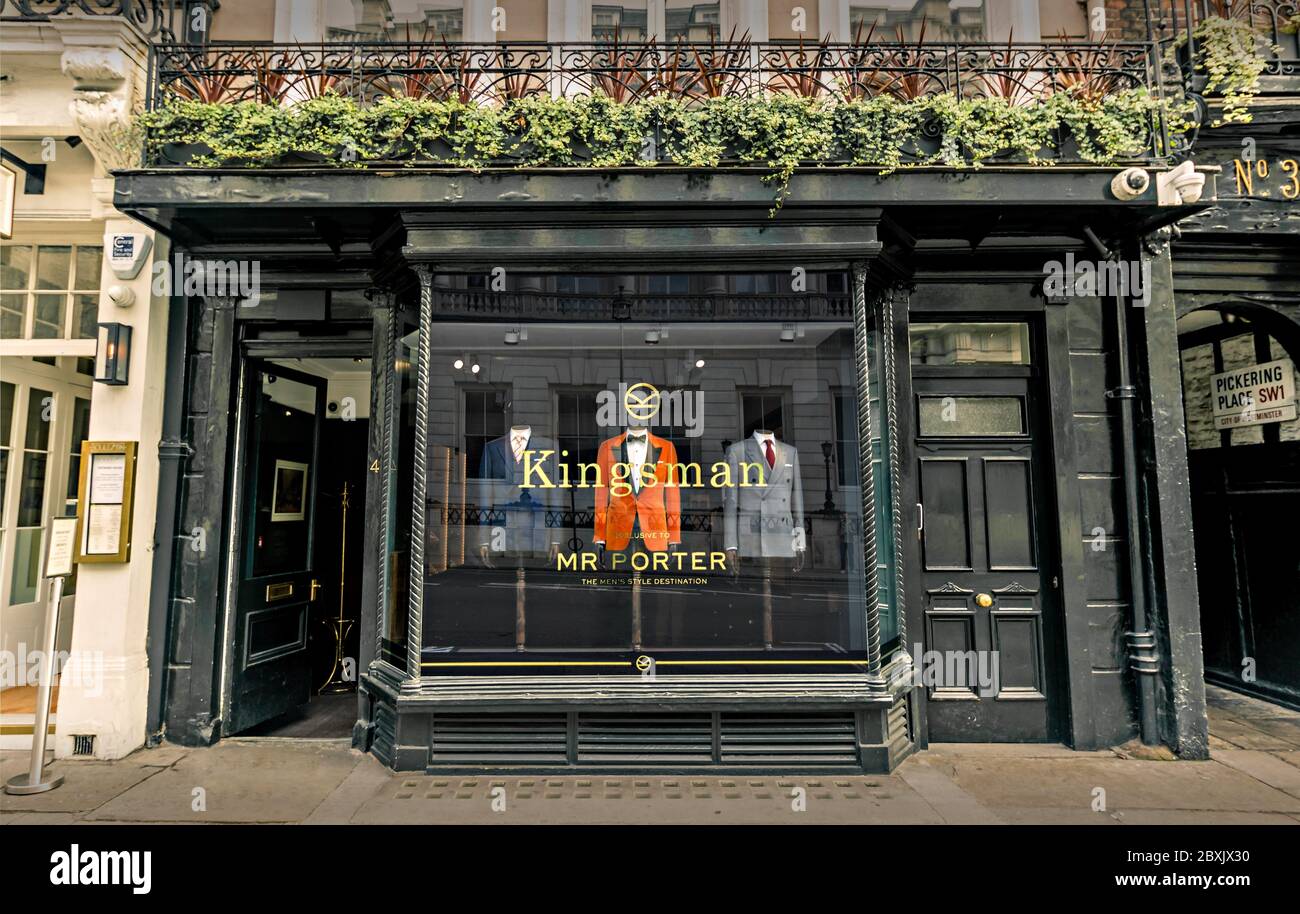 London - 14 October 2017 - The Kingsman Replica Tailors Shop & HQ at St. James's, London, UK Stock Photo