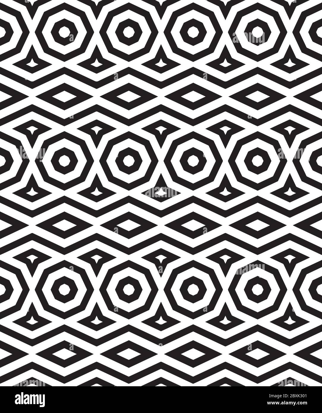 Hand drawn geometric vector pattern background in classic black and ...