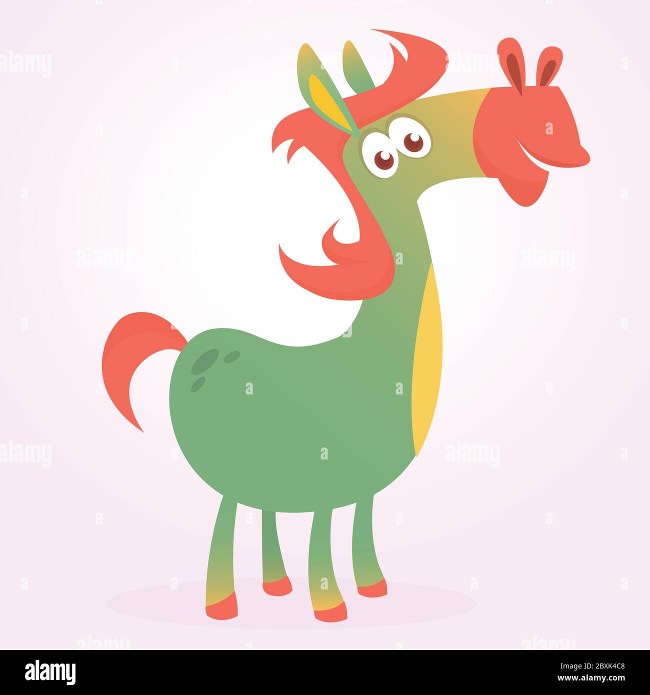 Cartoon Horse. Vector illustration Stock Vector