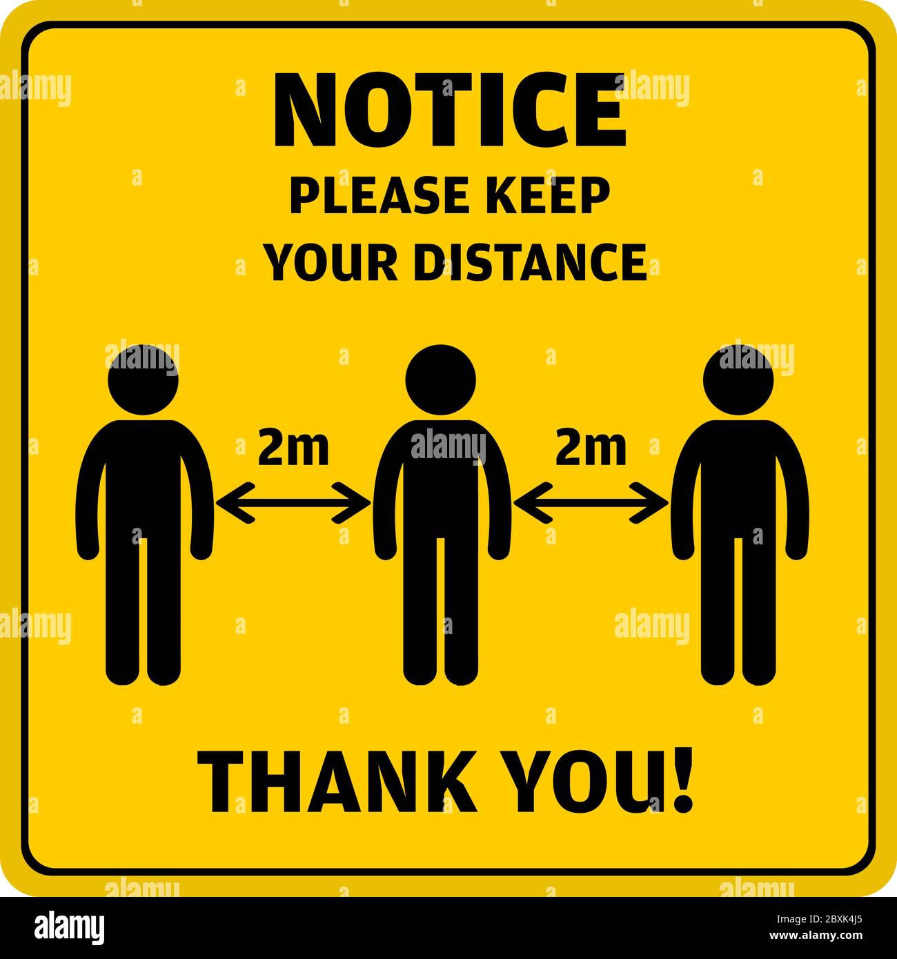 Social Distance Notice. Please Keep Your Distance. Stock Vector