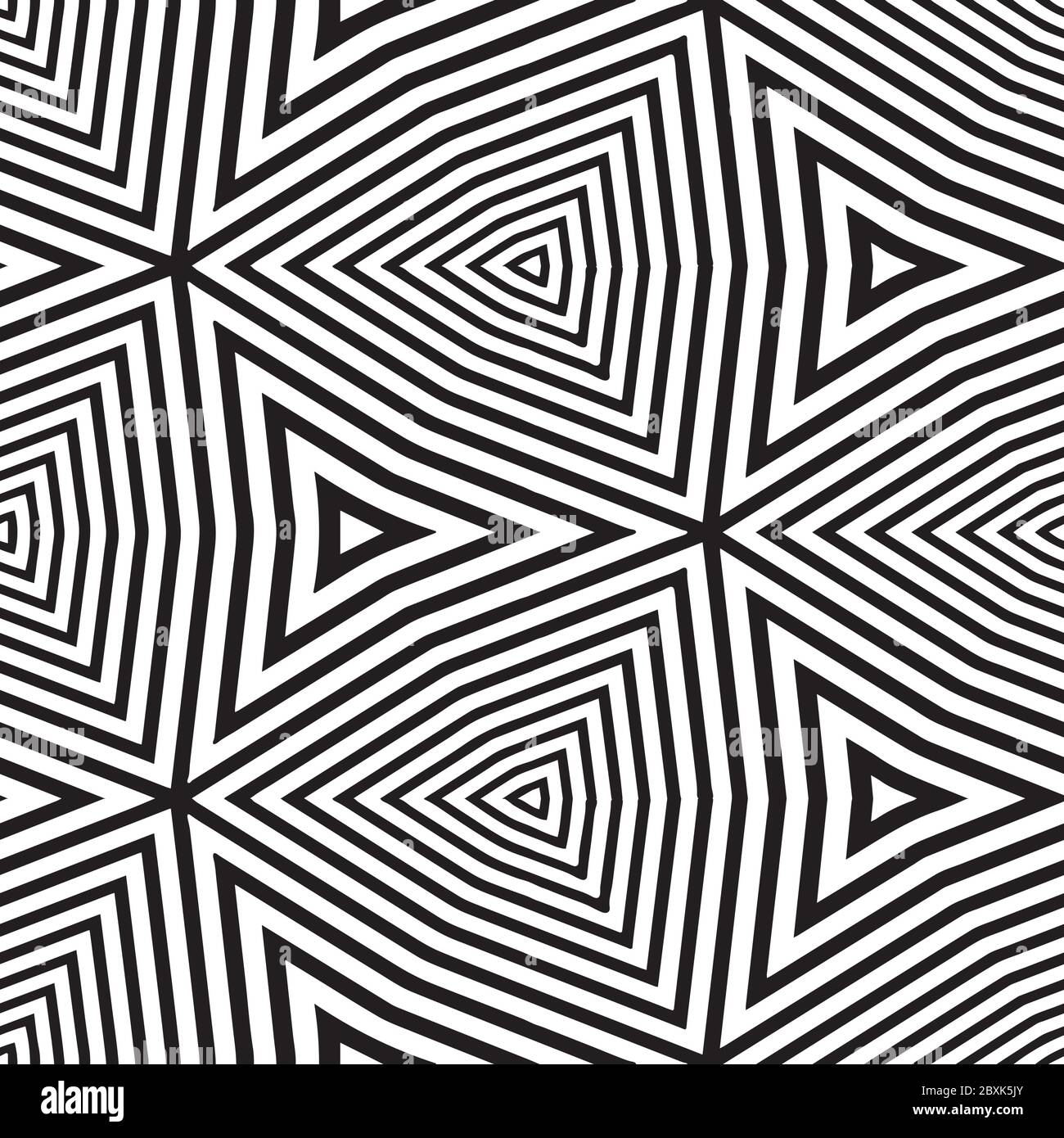 Hand drawn geometric vector pattern background in classic black and ...
