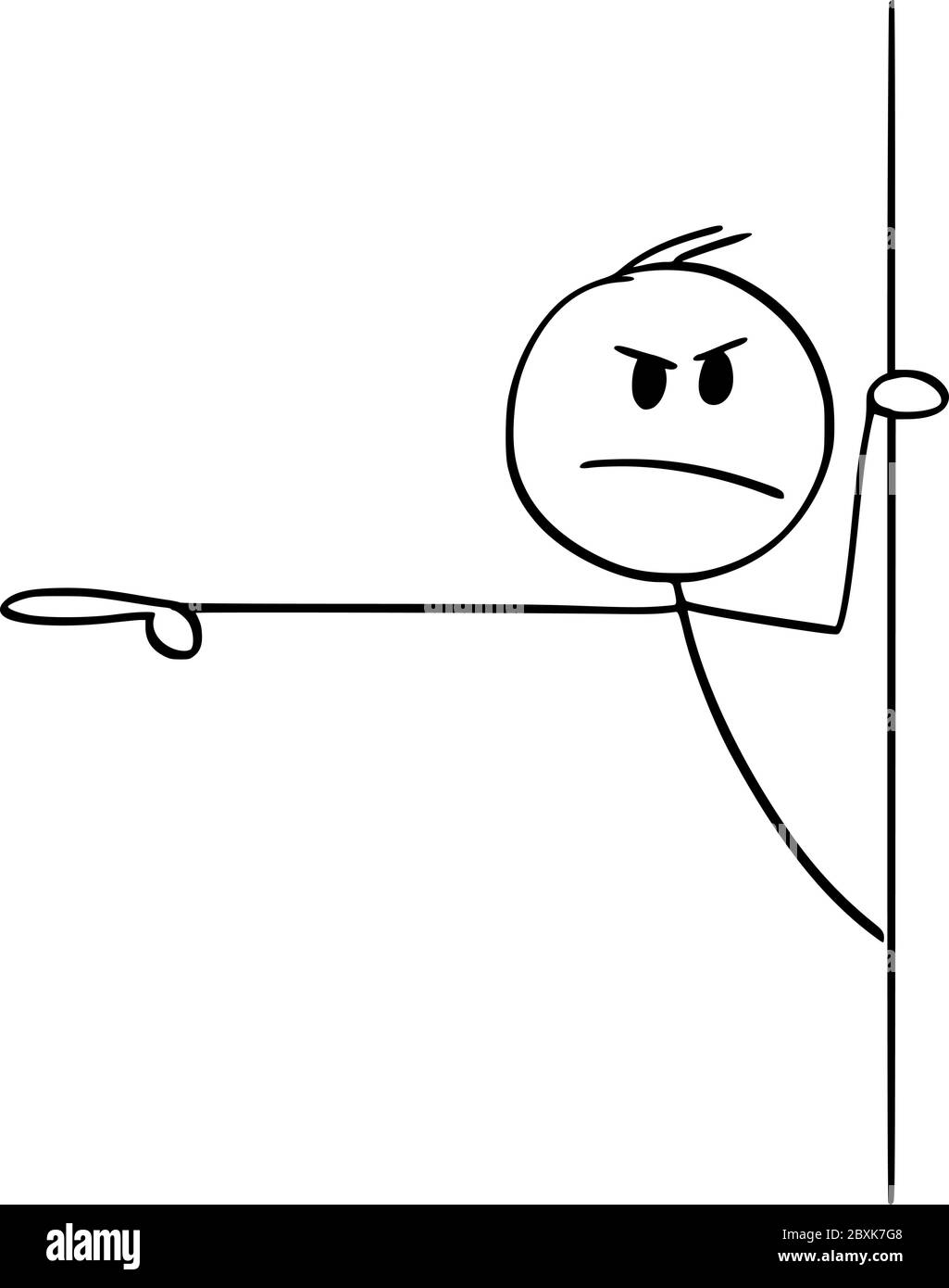 Angry businessman pointing finger looking Stock Vector Images Alamy