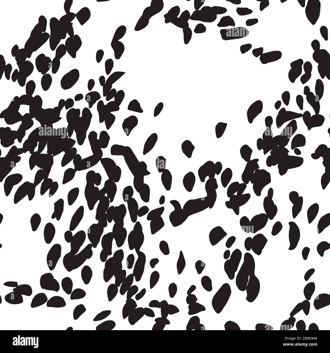 Black and white abstract background, dots abstraction print Stock Vector