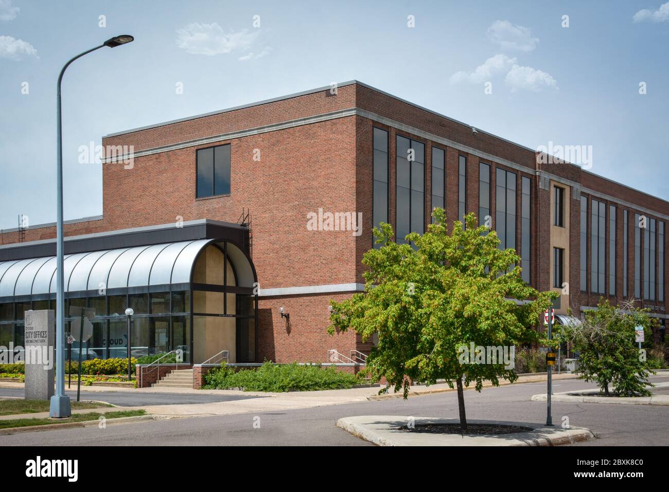 St. Cloud City Offices building is a modern brick structure in small