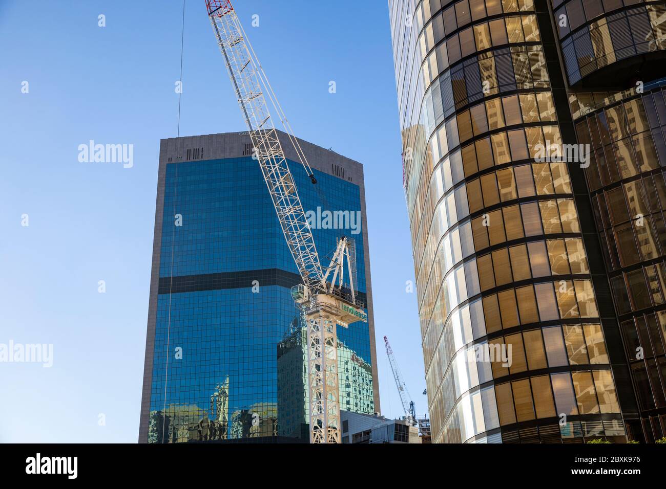 Sydney development project in city centre alongside credit Suisse and 200 George Street EY buildings,Sydney,Australia Stock Photo