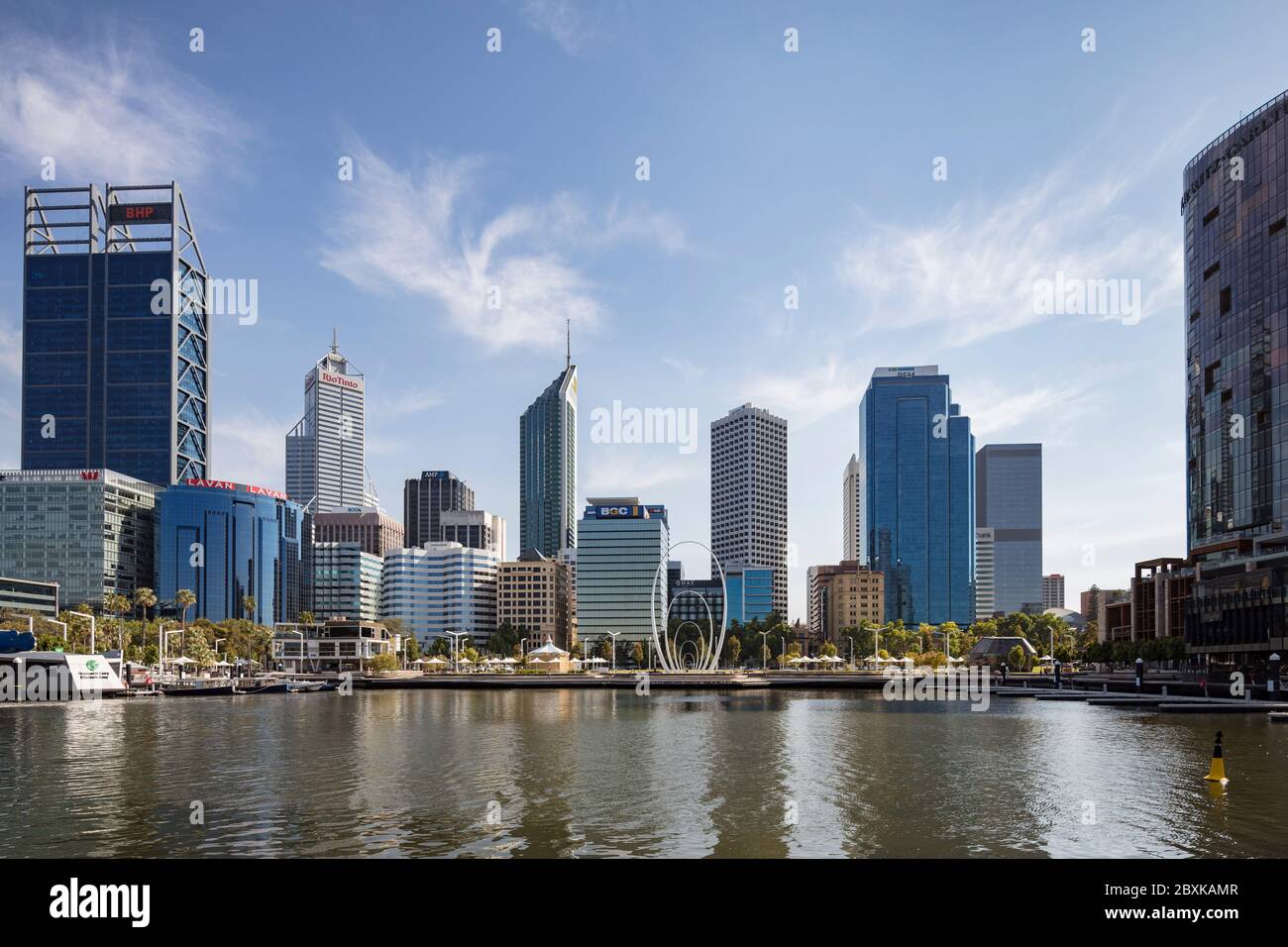 Perth Australia November 5th 2019: The iconic marina at Elizabeth Quay in Perth, Western Australia Stock Photo