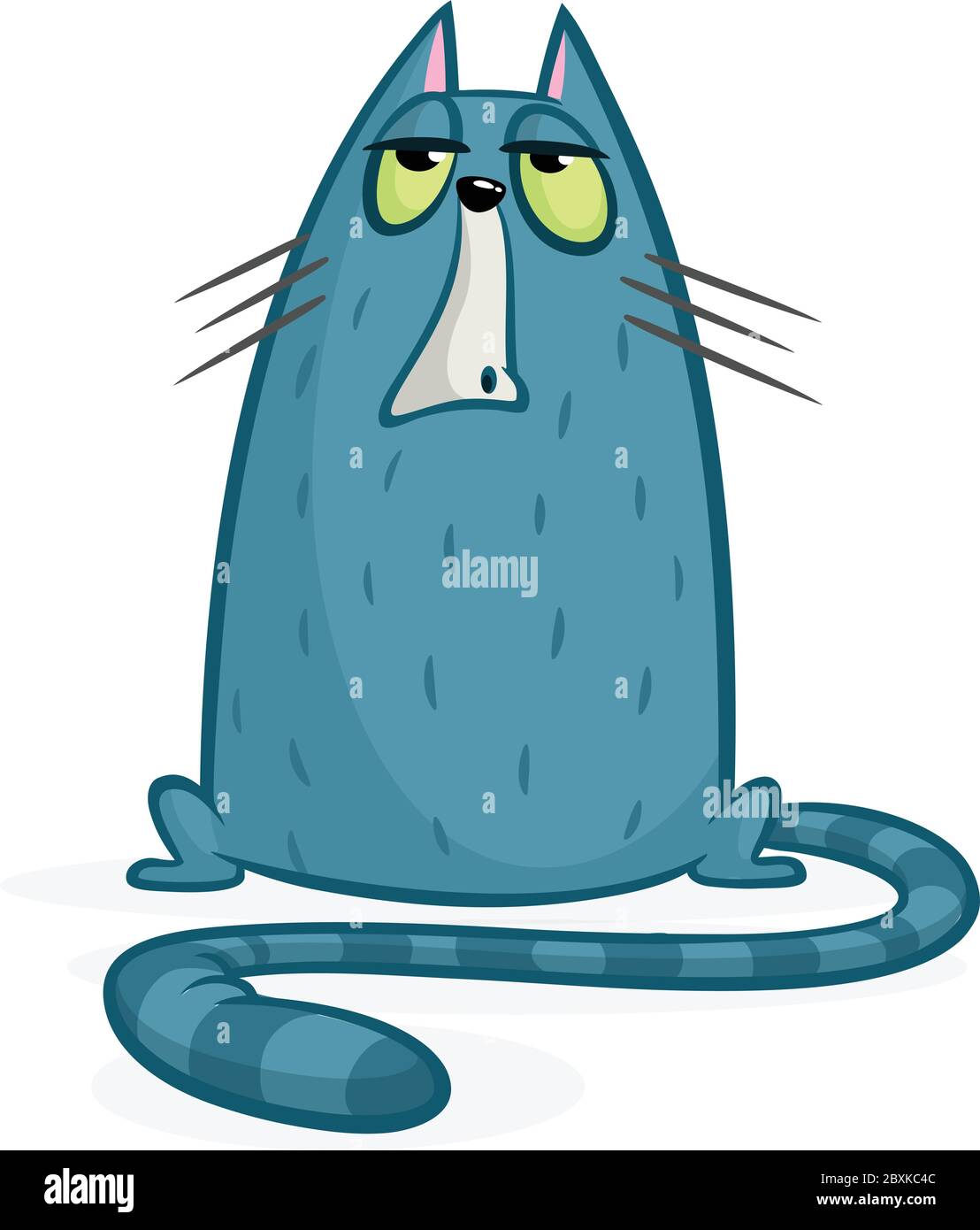 Angry cat cartoon cute grumpy Royalty Free Vector Image