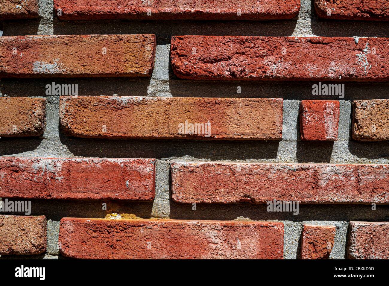 Red brick wall close up texture background Stock Photo - Alamy