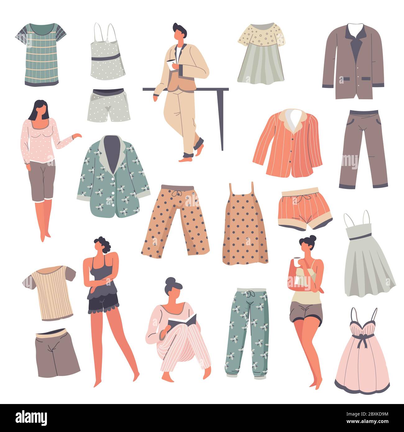 Pink nightshirt Stock Vector Images - Alamy