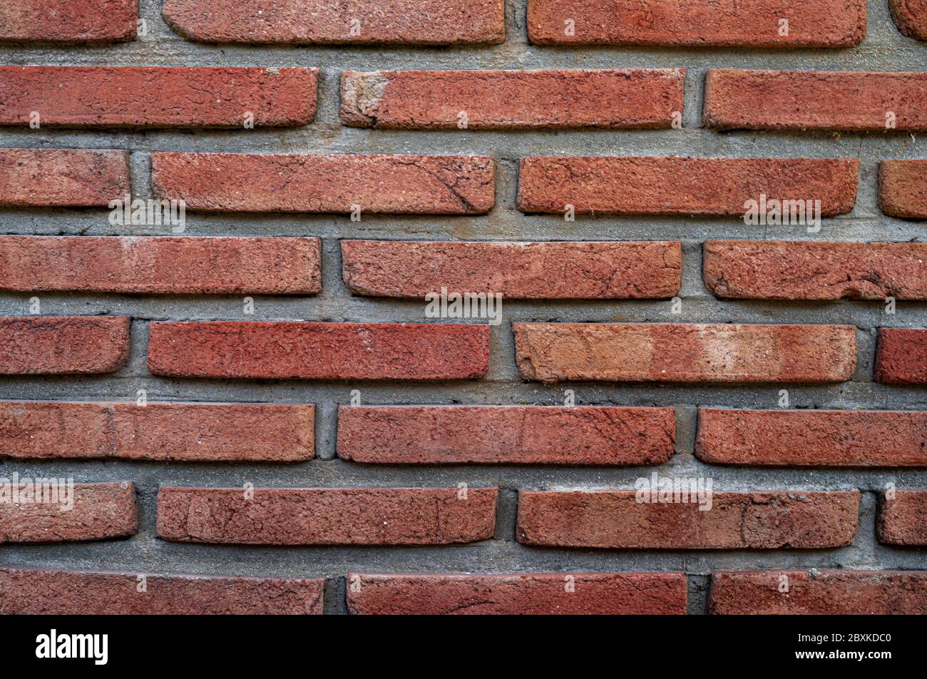 Red brick wall close up texture background Stock Photo - Alamy