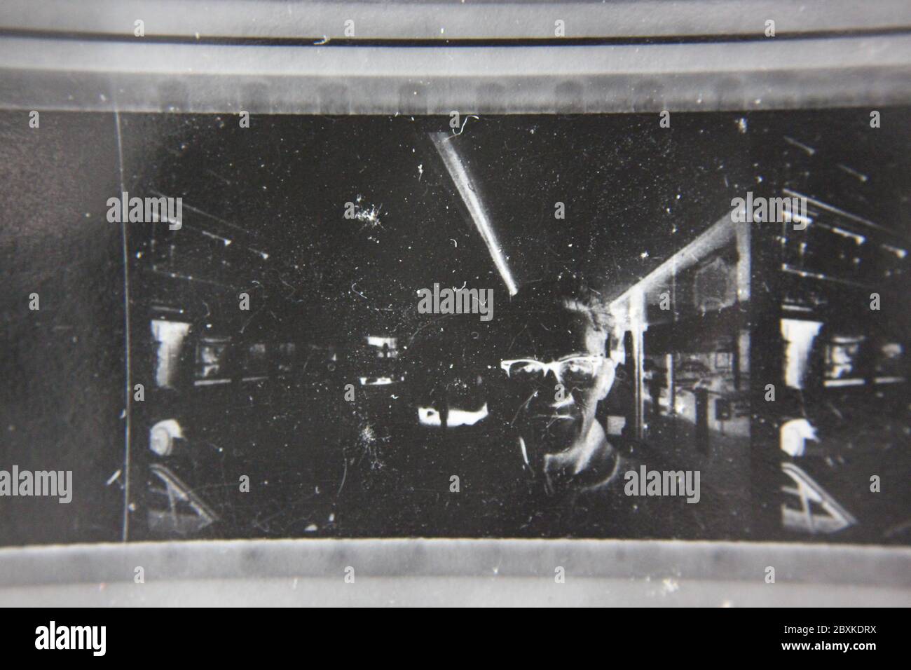 Fine 1970s vintage black and white photography of a man in a dream like ...