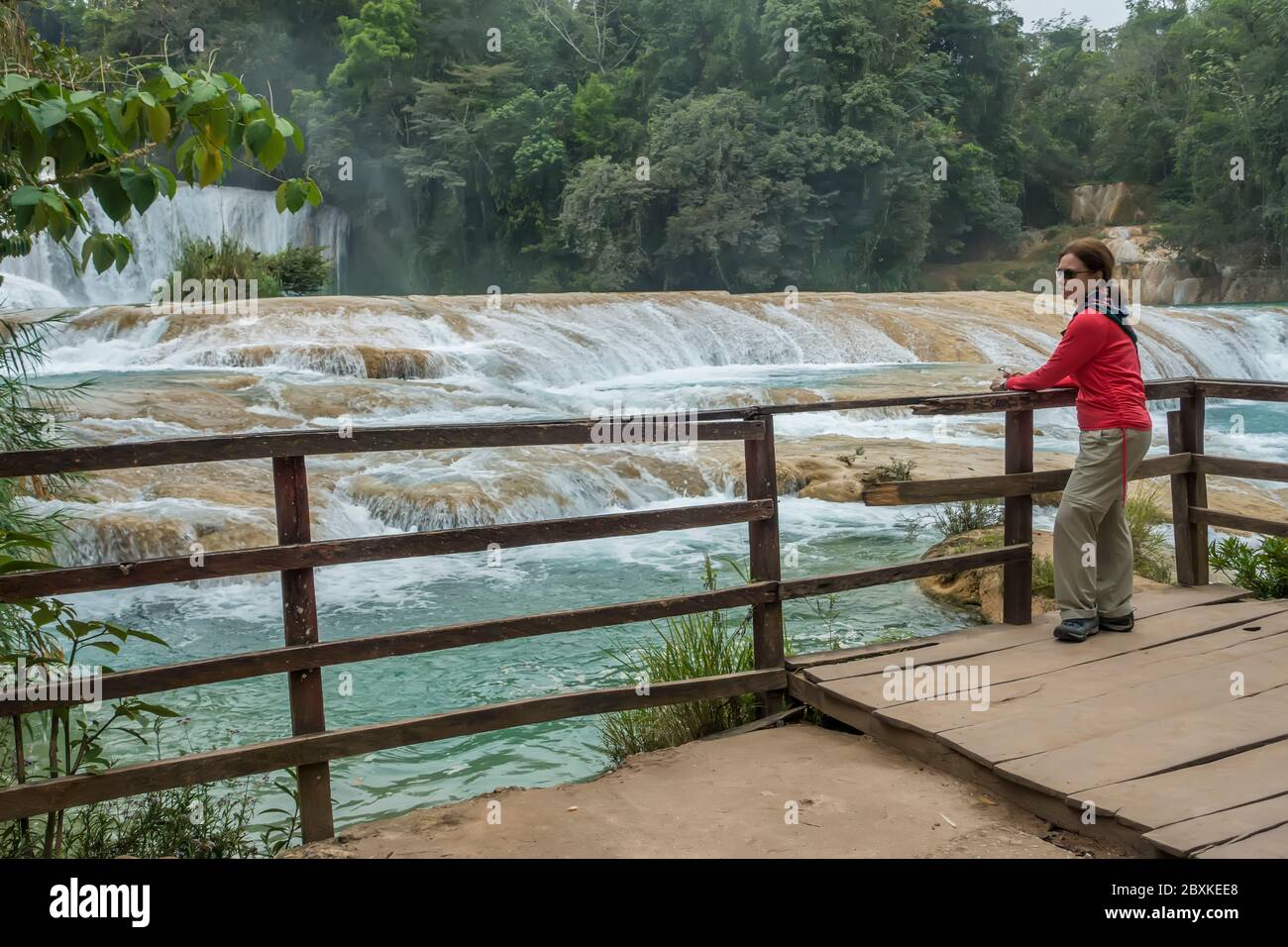 Agua Azul  waterfall Chiapas Mexico Stock Photo
