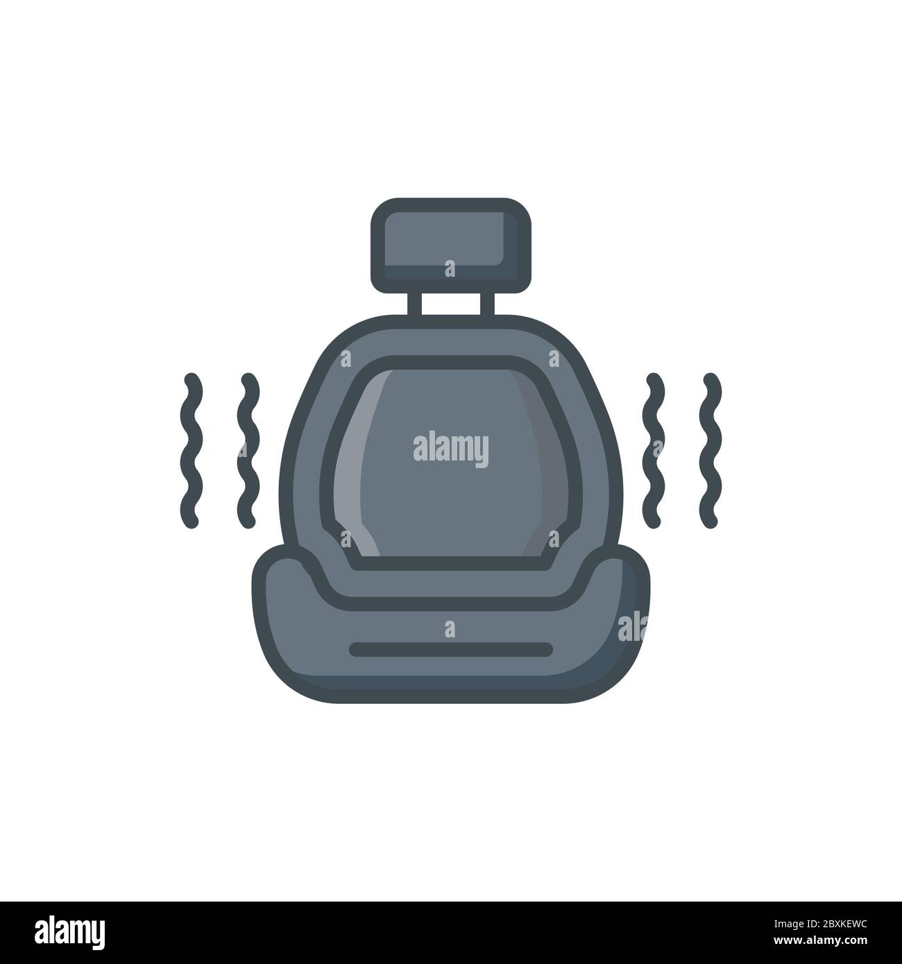 Car Seat Heating vector icon symbol isolated on white background Stock Vector