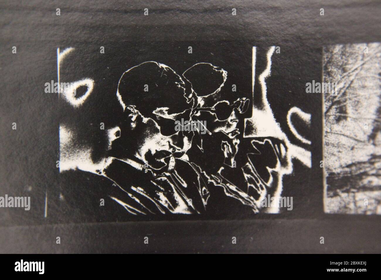 Fine 1970s vintage black and white photography of a man in a dream like ...