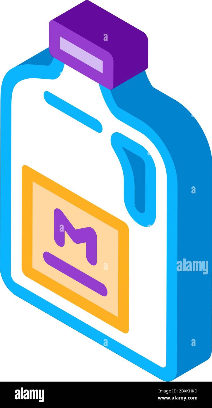canister milk isometric icon vector illustration Stock Vector