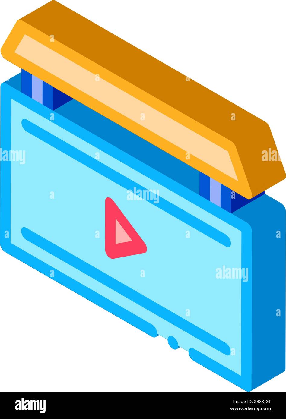 video advertisement isometric icon vector illustration Stock Vector ...