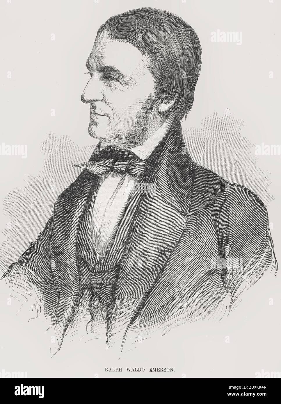 Ralph Waldo Emerson by Winslow Homer, 1859 Stock Photo