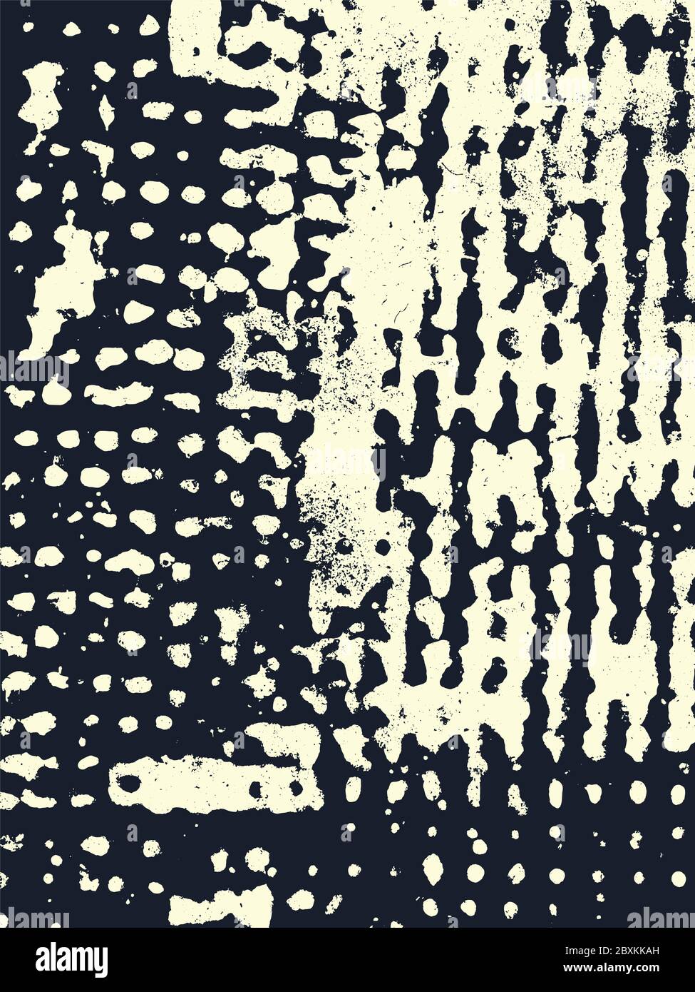 Abstract grunge vector background. Monochrome composition of irregular graphic elements. Stock Vector