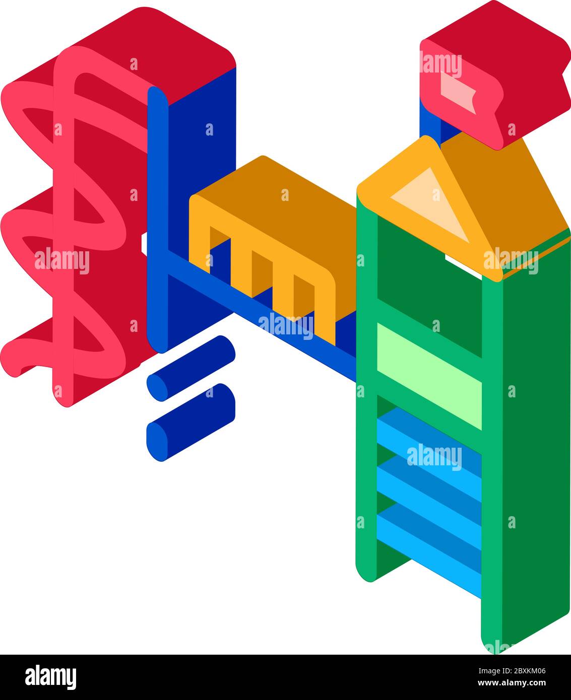 playground for children isometric icon vector illustration Stock Vector ...