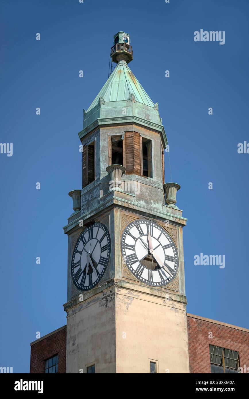 Old Clock Tower on the Abandoned Scranton Lace Factory, Scranton