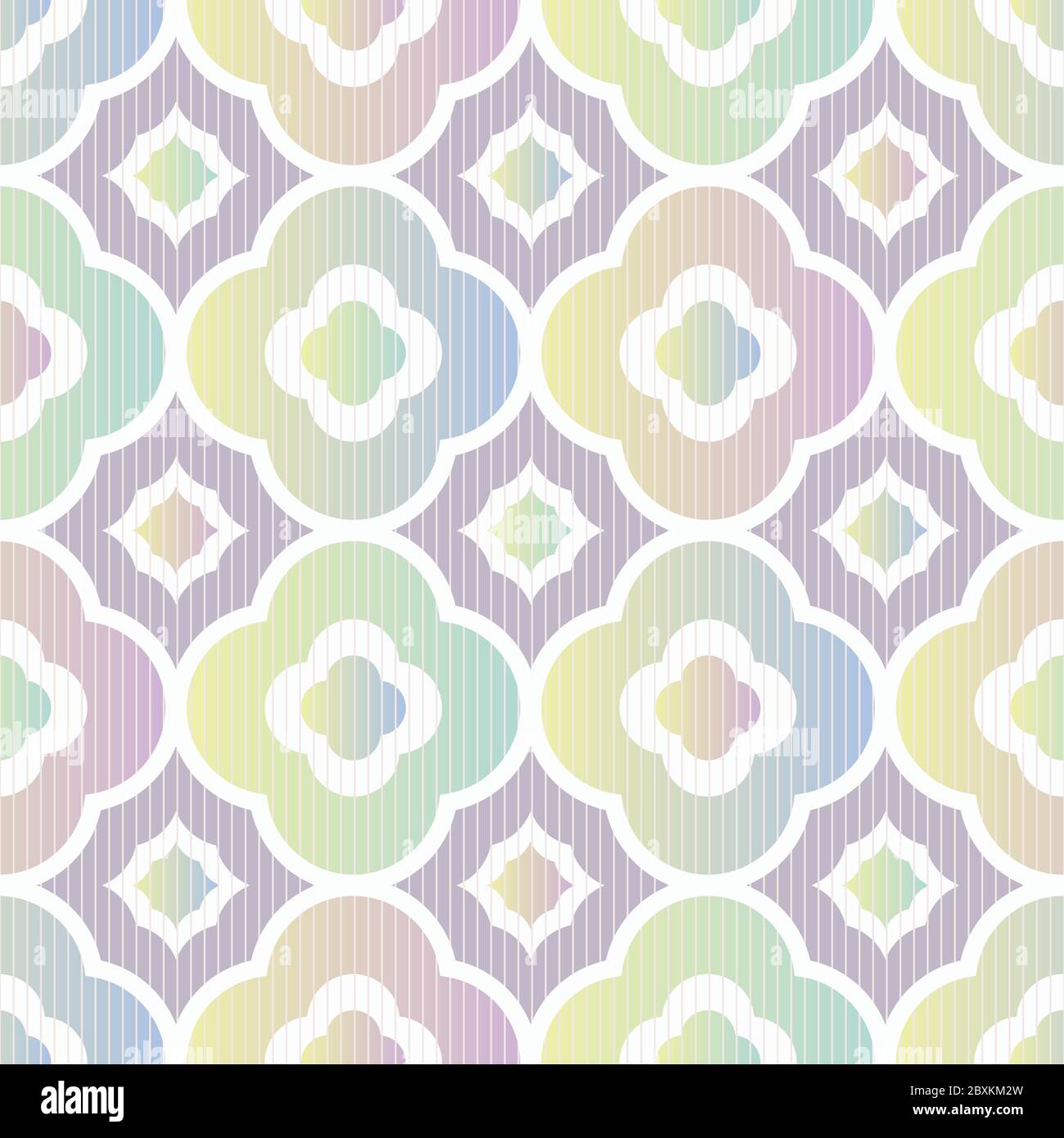 geometric seamless vector pattern in pastel ombre Stock Vector