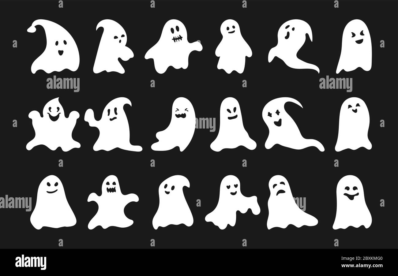 Vector Isolated Halloween Element Scary Halloween Smile, Evil Face, Scary  Face, Ghost PNG Transparent Image and Clipart for Free Download