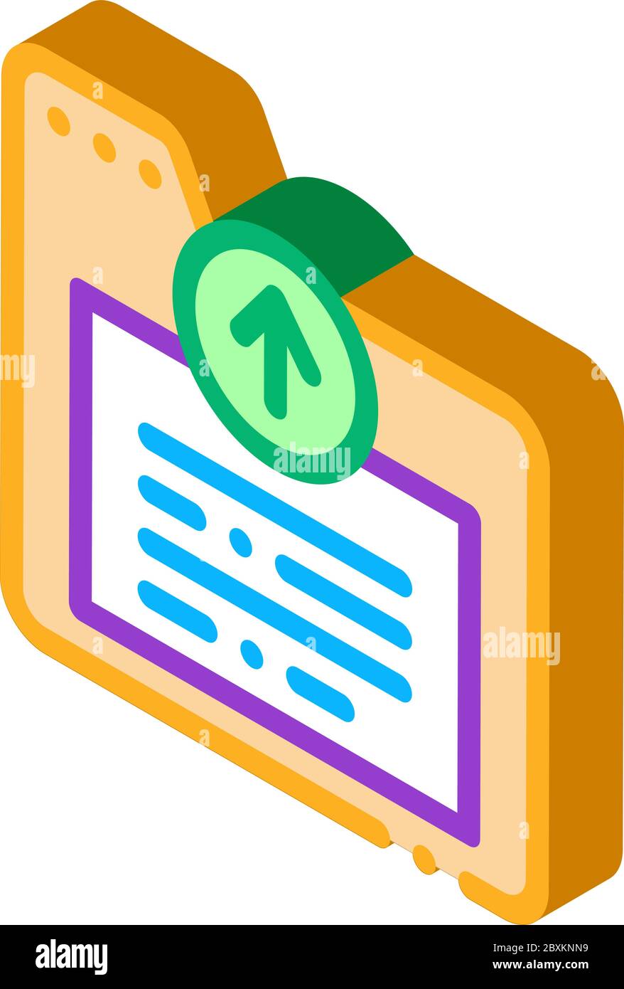 information folder isometric icon vector illustration Stock Vector ...