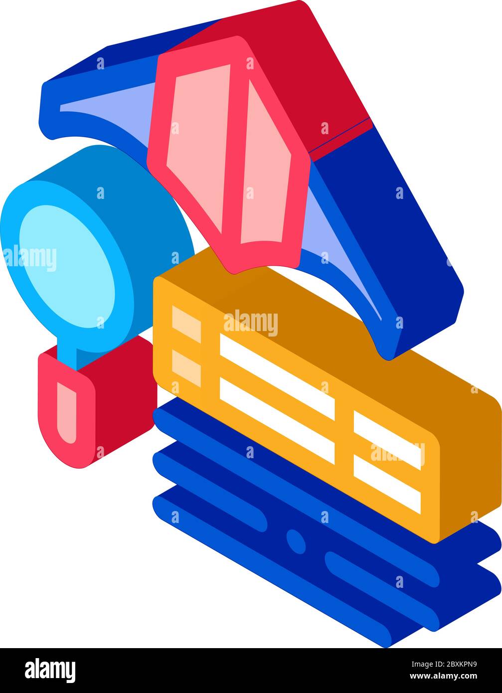 kite flight research isometric icon vector illustration Stock Vector