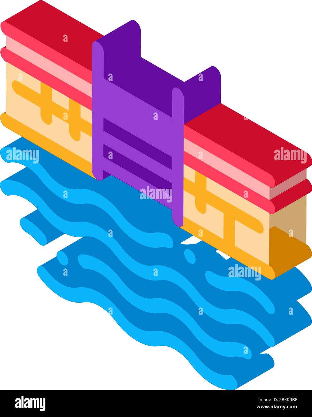 water pool isometric icon vector illustration Stock Vector Image & Art ...