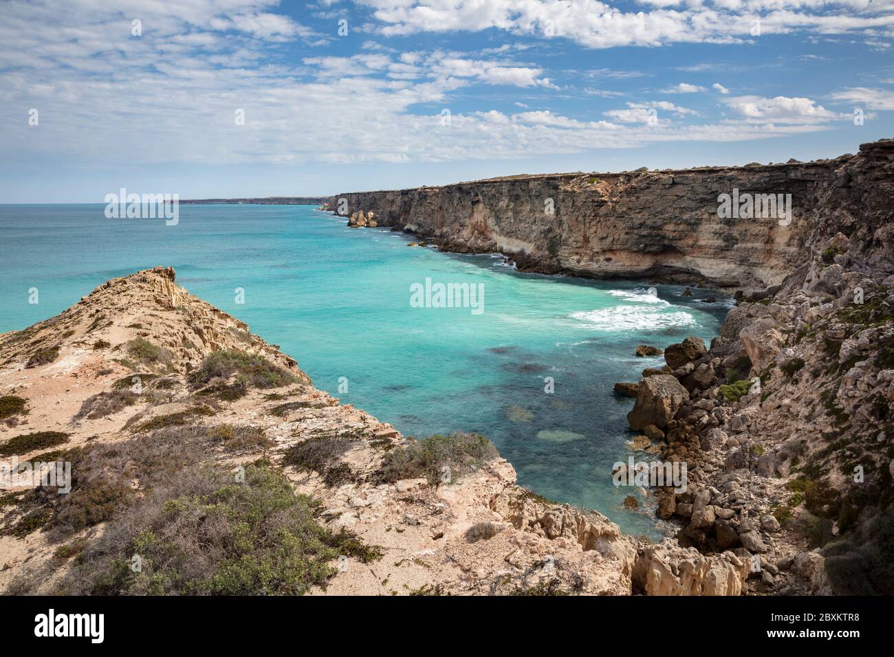 View of the cliffs at the Great Australian Bight Stock Photo