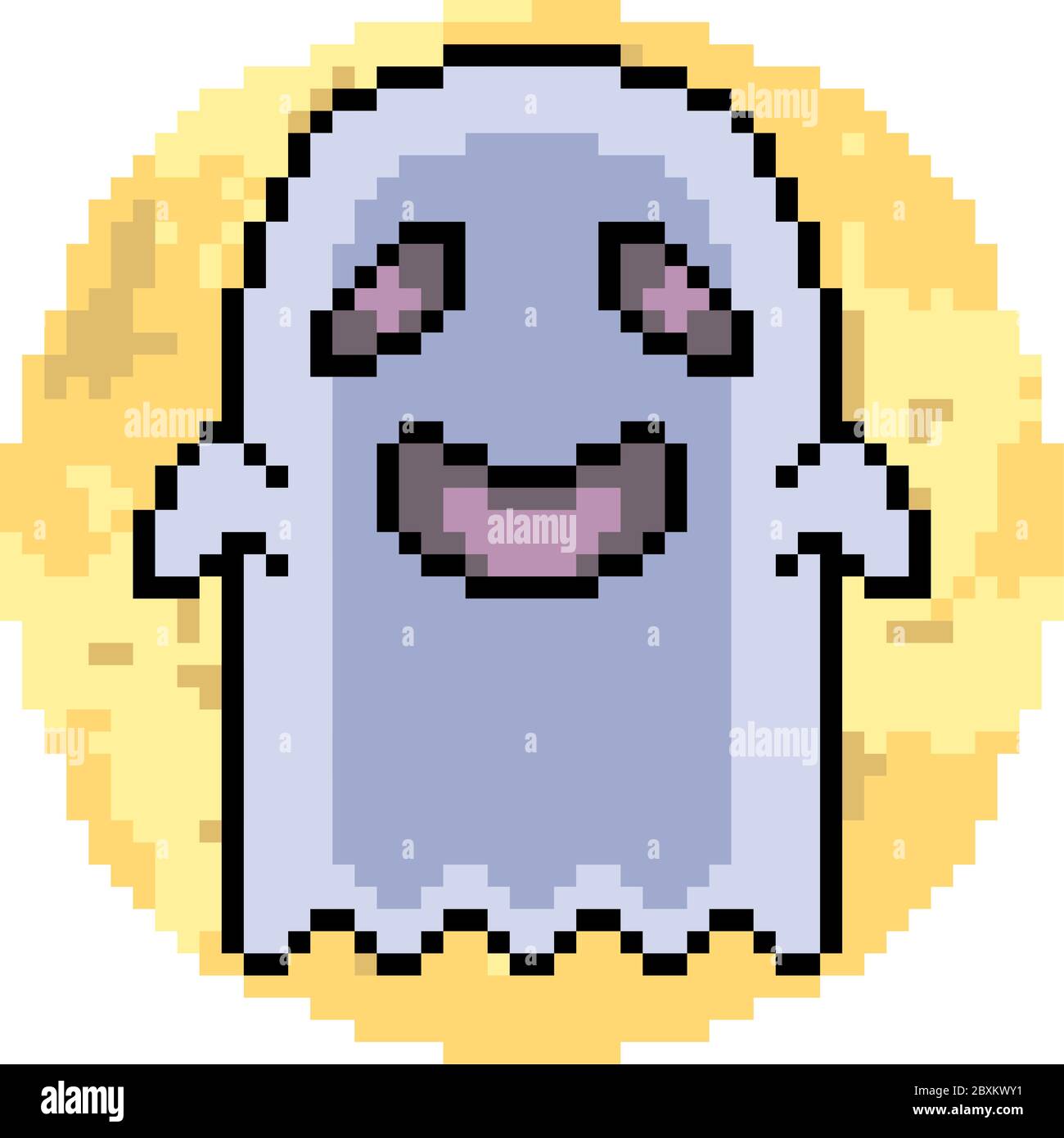 vector pixel art ghost isolated Stock Vector Image & Art - Alamy