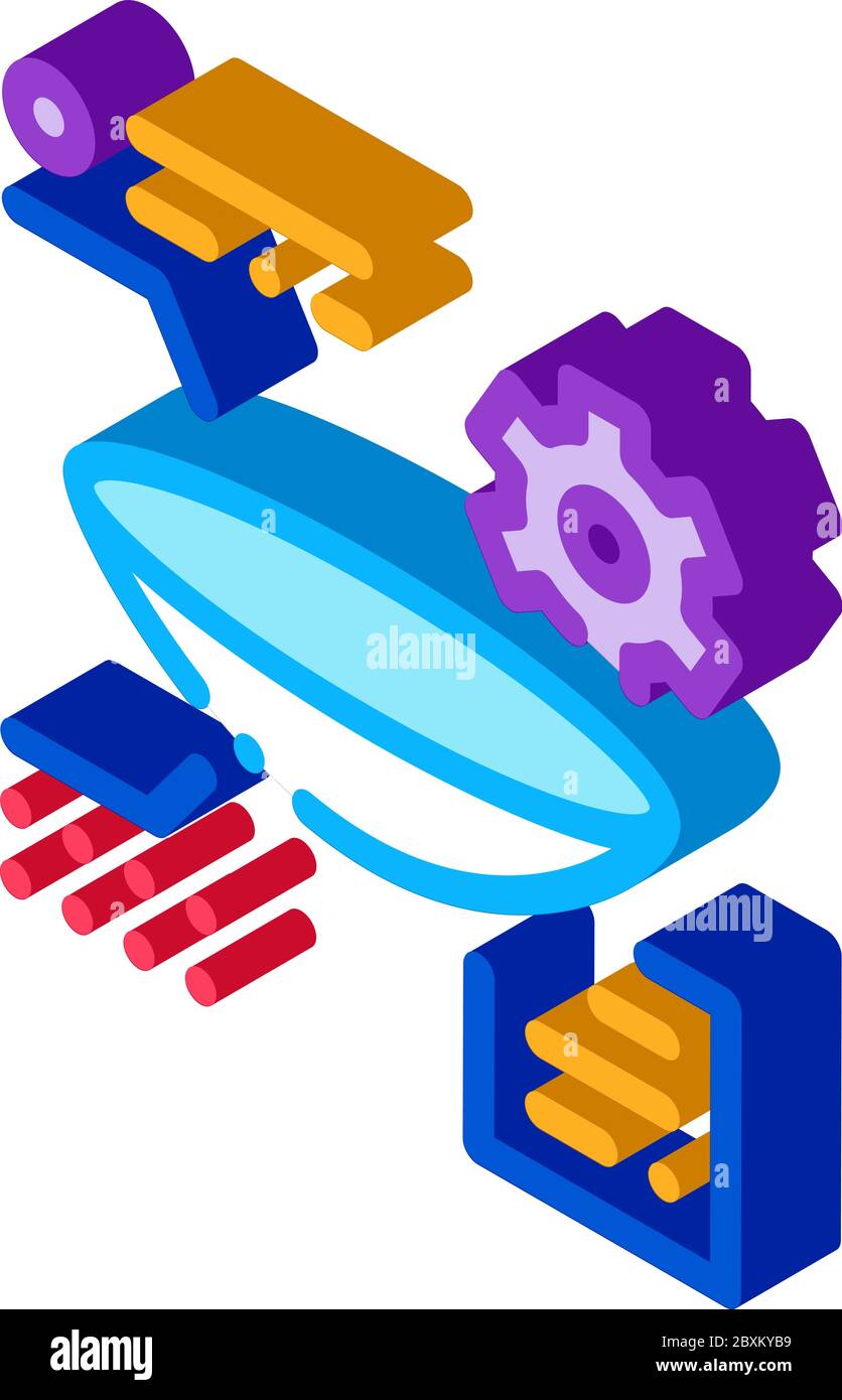 parsing lens research isometric icon vector illustration Stock Vector ...