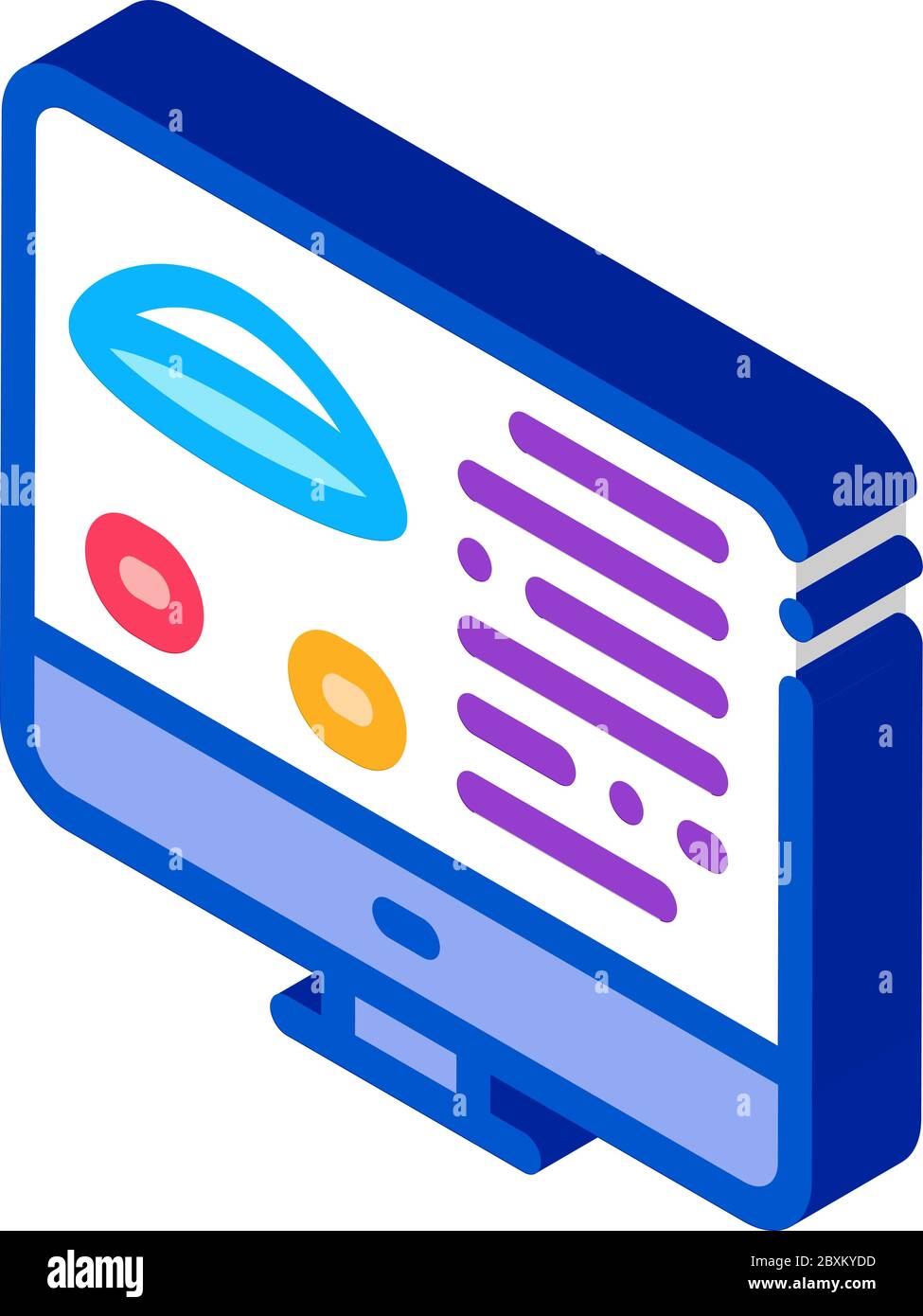 computer vision analysis isometric icon vector illustration Stock ...