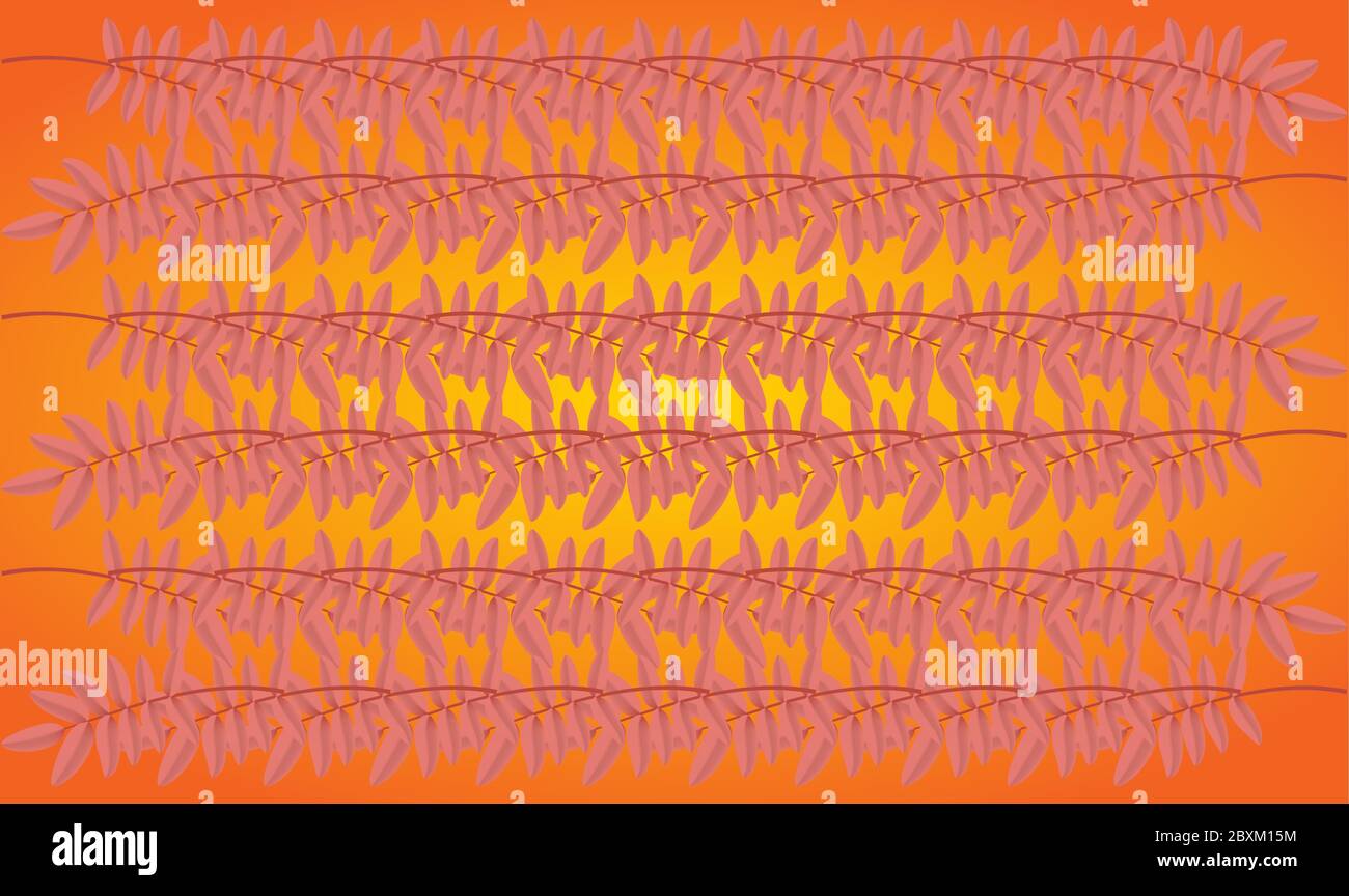 digital textile design of leaves art Stock Vector