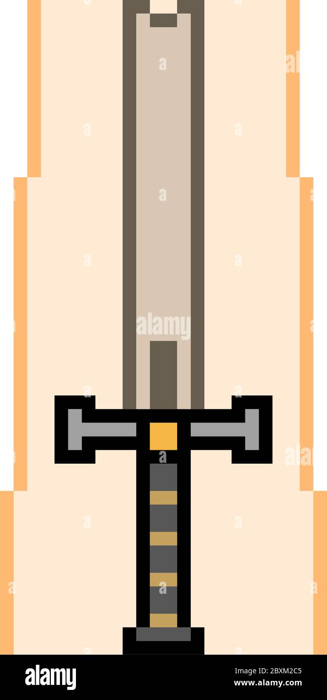 vector pixel art sword fantasy isolated Stock Vector Image & Art - Alamy