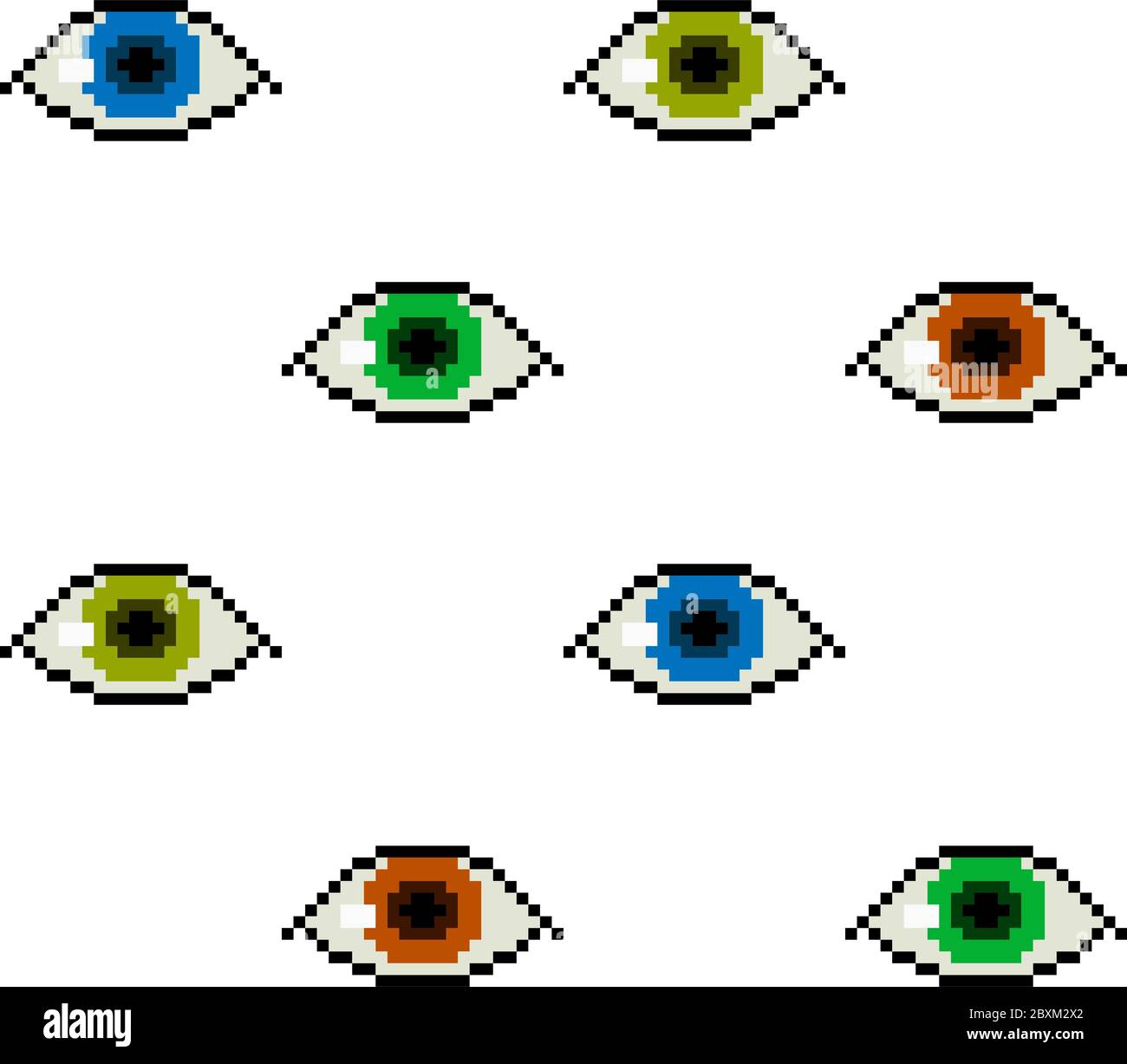 Vector Pixel Art Anime Eye Isolated Stock Vector (Royalty Free) 1145197460