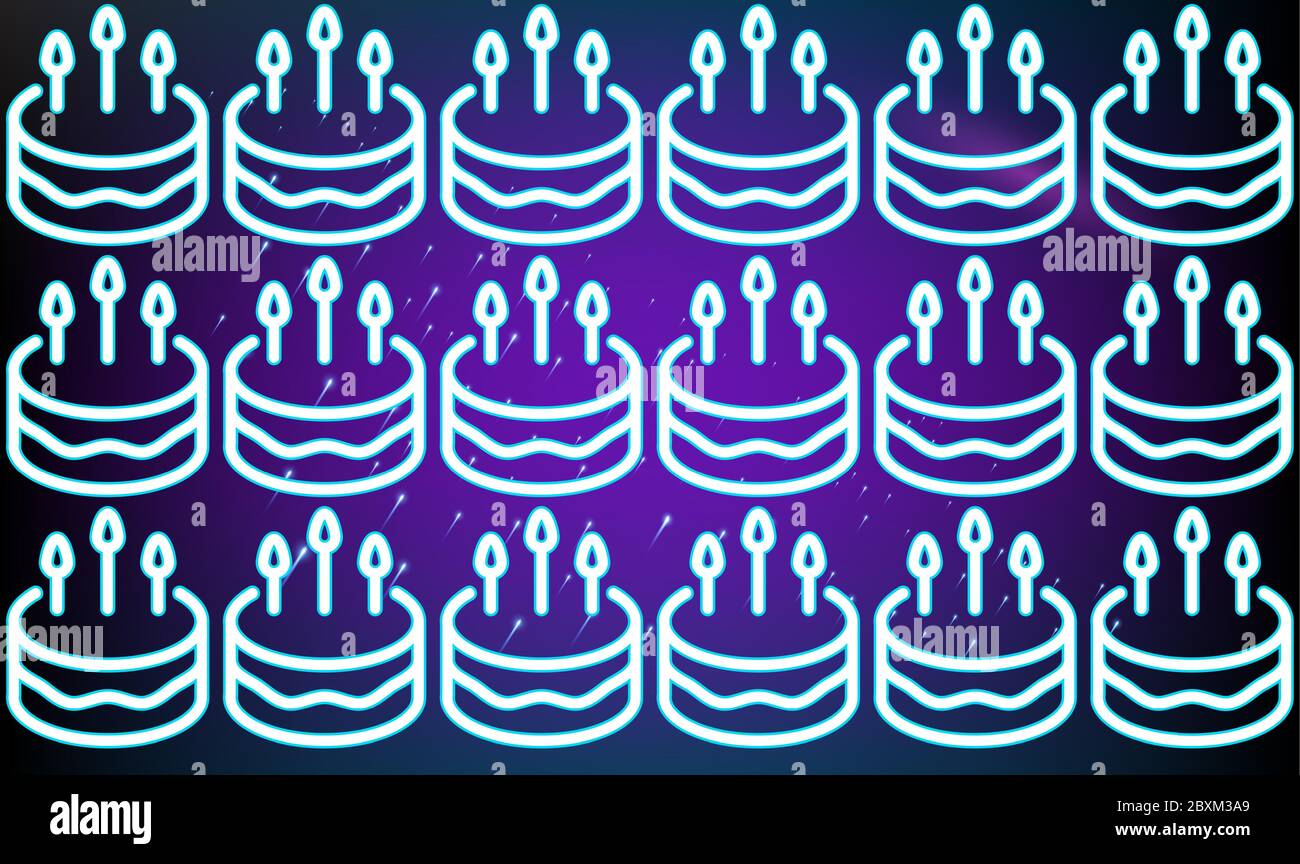Digital Textile Design Of Birthday Cake Art Stock Vector Image Art Alamy