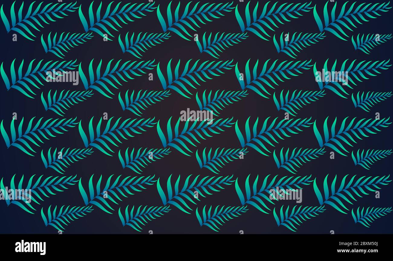 digital textile design of leaves Stock Vector