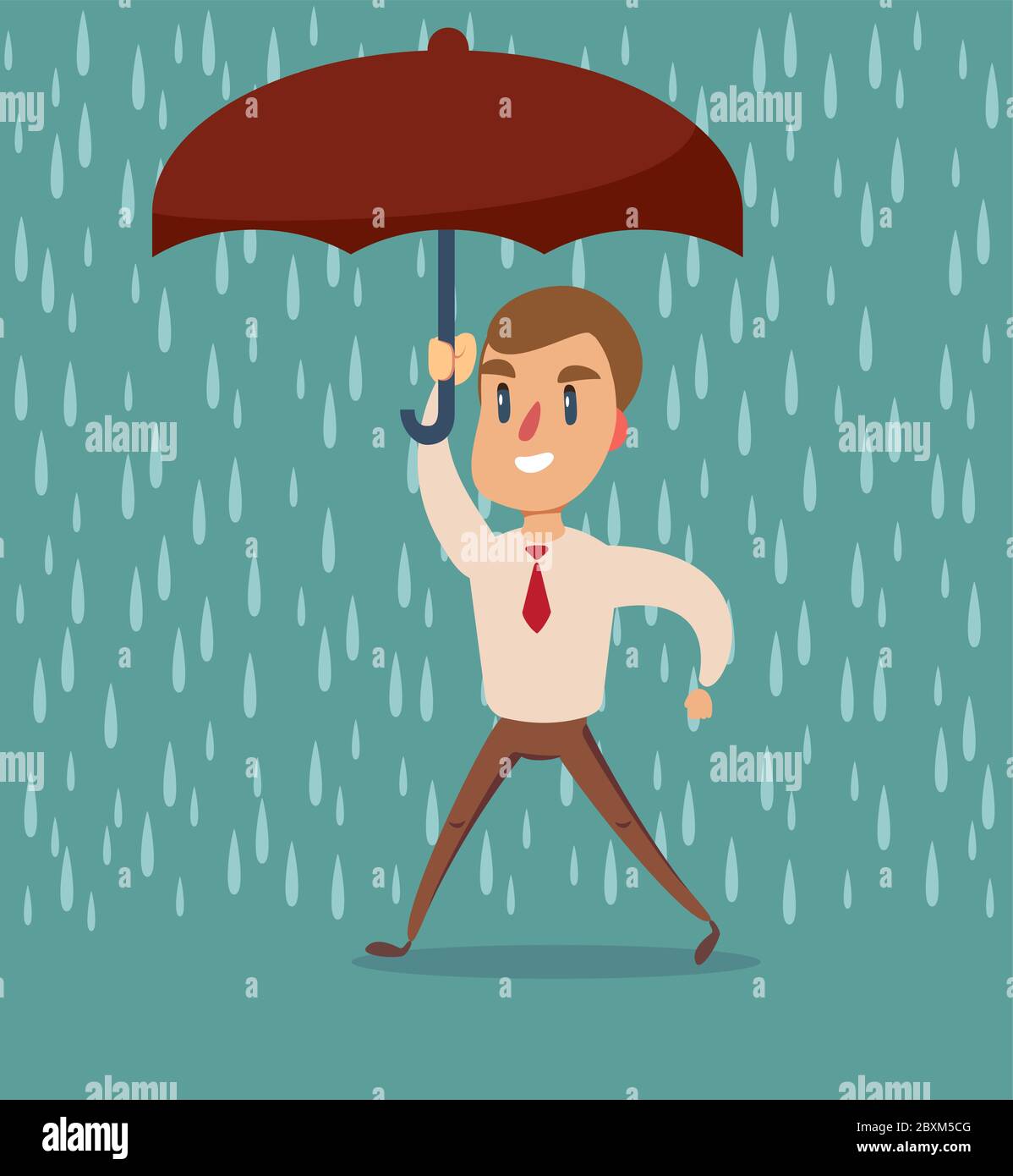 business man with umbrella in the rain Stock Vector Image & Art - Alamy
