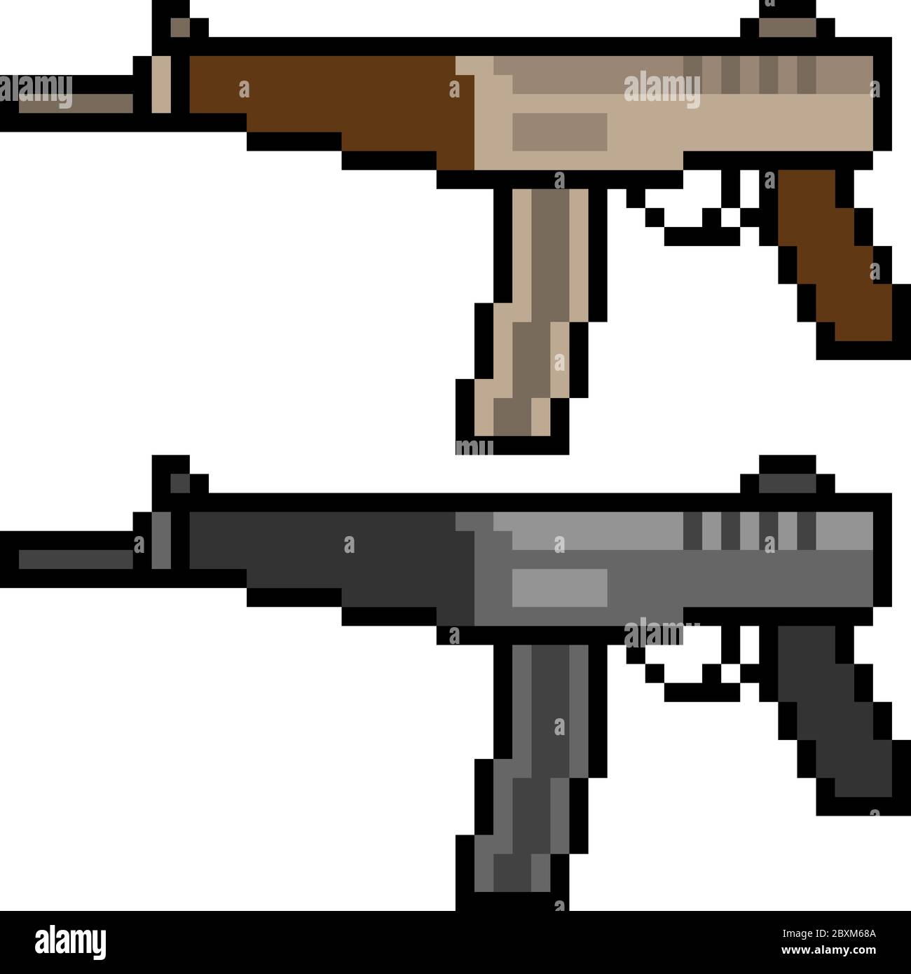 Submachine gun vector vectors hi-res stock photography and images - Alamy