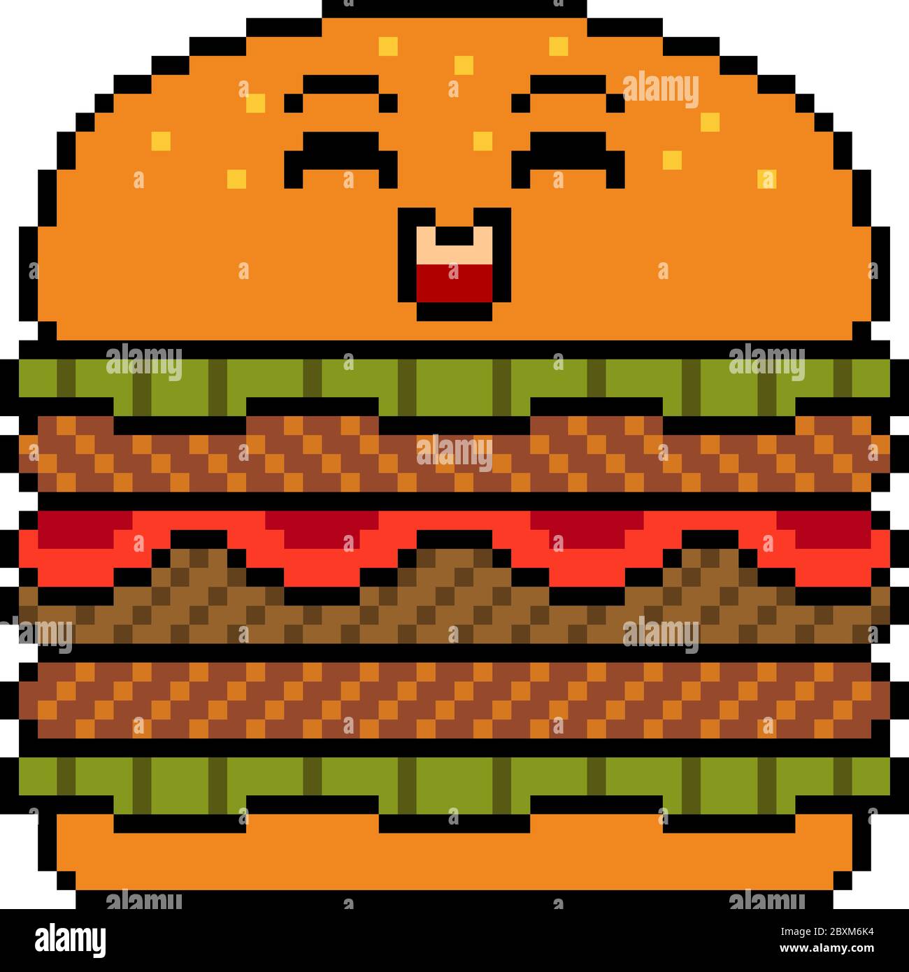 vector pixel art burger isolated Stock Vector Image & Art Alamy
